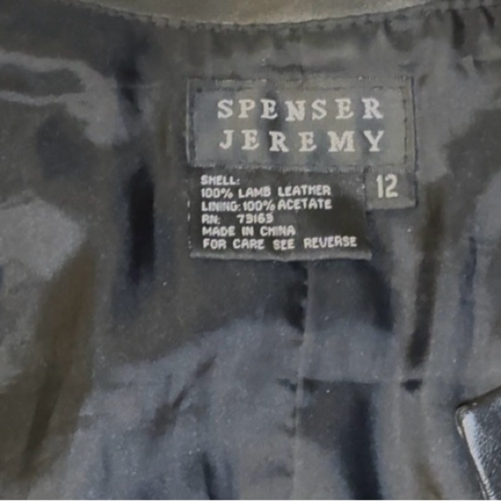 Spenser Jeremy 100% Lamb leather blk jacket, 12, NWOT. - Picture 7 of 11